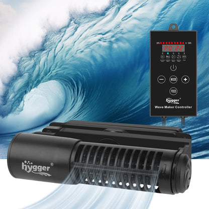 hygger Wave Maker For Aquarium Magnetic DC 24V 35W Aquarium Powerhead，2640GPH Adjustable Cross Flow Pump with LED Display Controller Wavemaker For Freshwater Marine Reef Aquariums 40-300 Gallon