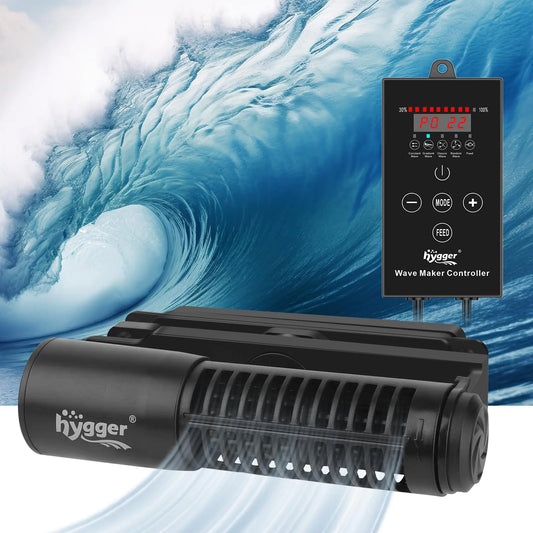 hygger Wave Maker For Aquarium Magnetic DC 24V 35W Aquarium Powerhead，2640GPH Adjustable Cross Flow Pump with LED Display Controller Wavemaker For Freshwater Marine Reef Aquariums 40-300 Gallon